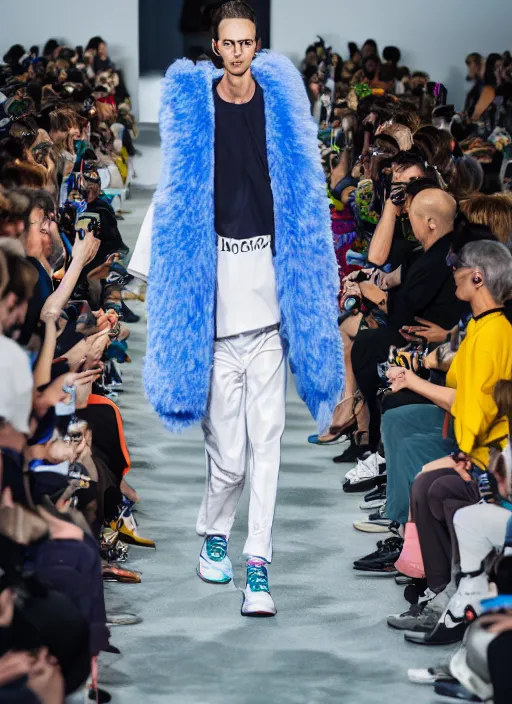 Image similar to hyperrealistic and heavy detailed balenciaga runway show of rick and morty , Leica SL2 50mm, vivid color, high quality, high textured, real life