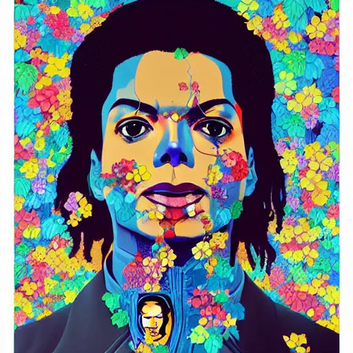 Image similar to a portrait of a michael jackson by inio asano, beeple and james jean, chiho aoshima color scheme