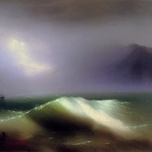 Image similar to heavy rain in south korea by Aivazovsky