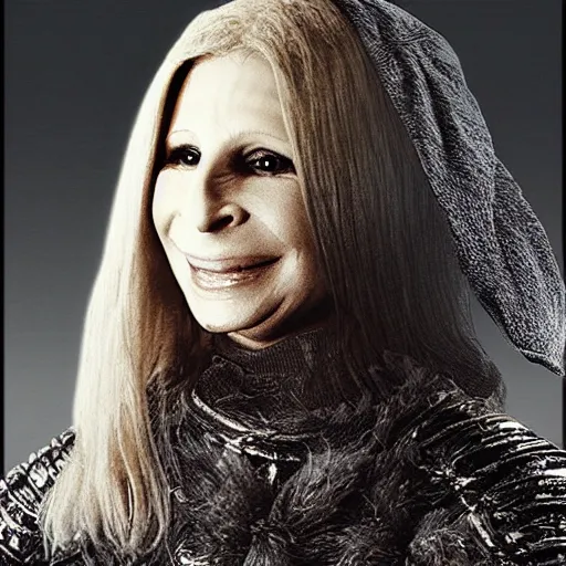 Prompt: Barbara Streisand in Dark Souls