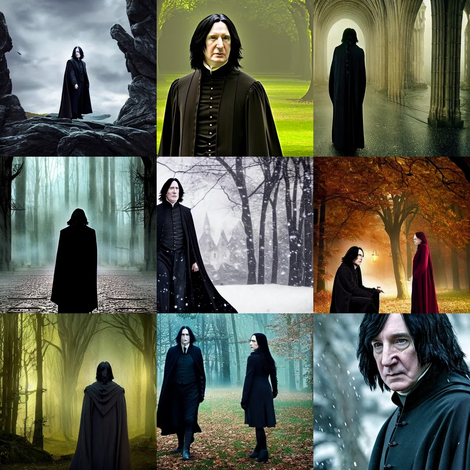 Prompt: severus snape with lily, cinematic establishing shot, magical colours and atmosphere, perfect coherent composition, super realistic, professional photography 1 6 k