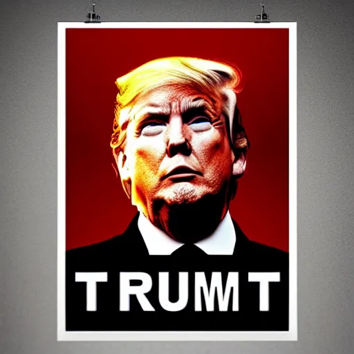 Prompt: donald trump poster, modern warfare