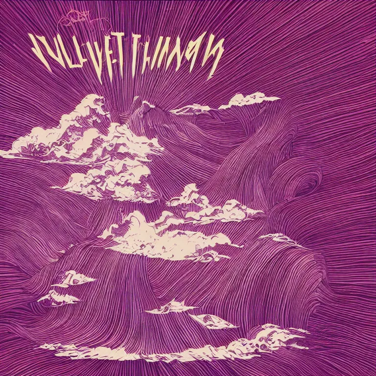 Image similar to velvet tsunami album cover, no text, no watermark, film, gradient