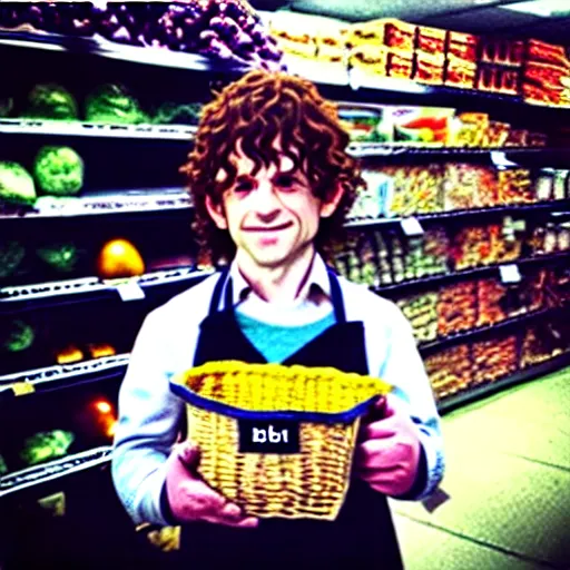 Image similar to “ bilbo baggins bagging groceries ”