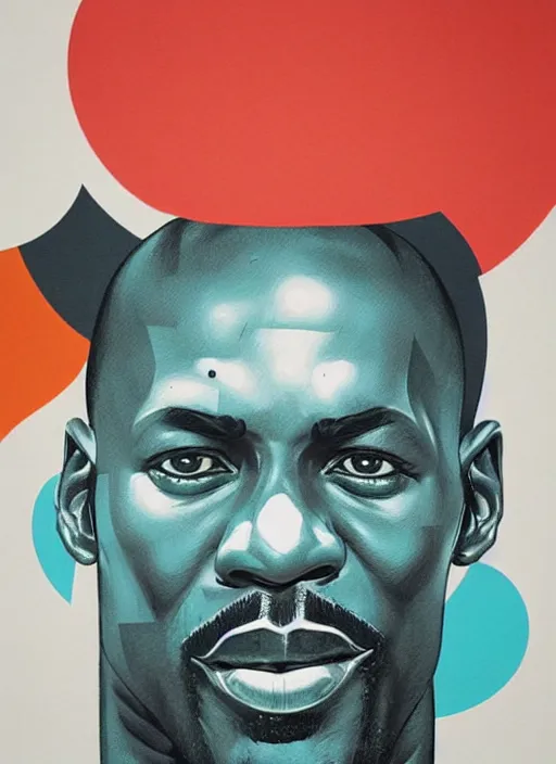 Image similar to symmetry!! portrait of michael jordan by sachin teng, organic, cables, matte painting, geometric shapes!! hard edges! graffiti, street art