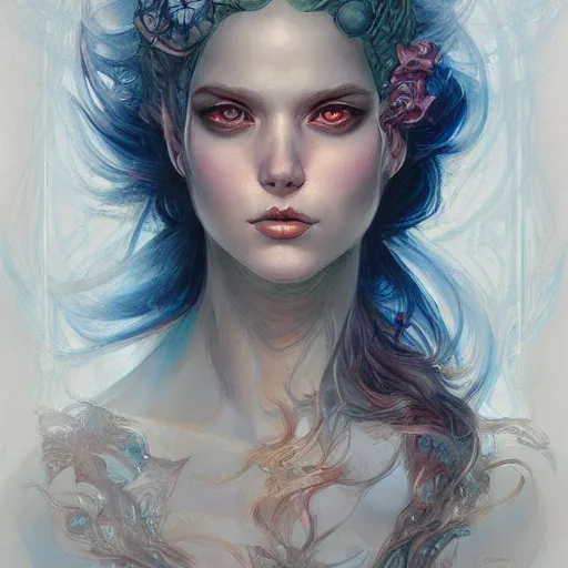 Image similar to a portrait in the style of anna dittmann and donato giancola and james jean.