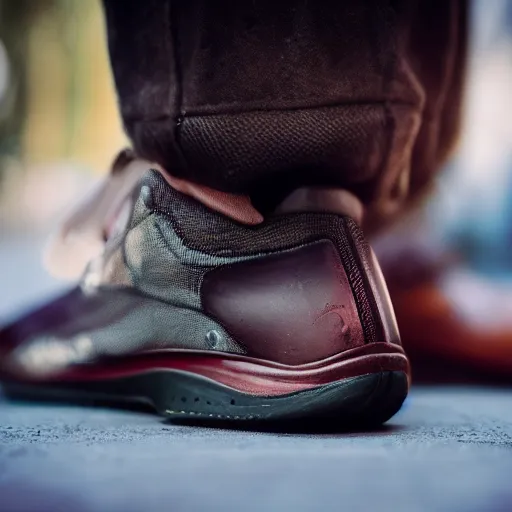 Prompt: high quality photo of running shoes victorian era , photography 4k, f1.8 anamorphic, bokeh, 4k, Canon, Nikon