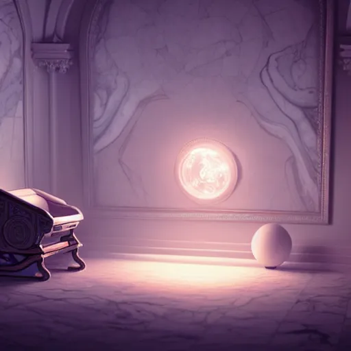 Prompt: beautiful digital fantasy illustration of a Birth Machine, lights in the night, highly detailed, soft lighting, rendered in octane, masterpiece, very very very aesthetic, exquisite marble details