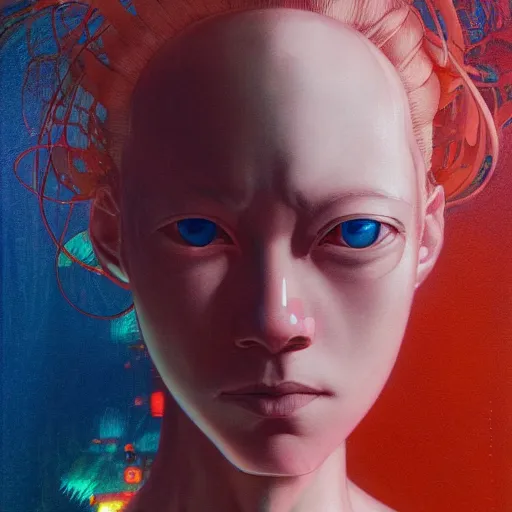 Prompt: citizen portrait soft light painted by james jean and katsuhiro otomo and erik jones, inspired by the fifth element anime, smooth face feature, intricate oil painting, high detail illustration, sharp high detail, manga and anime 1 9 9 9