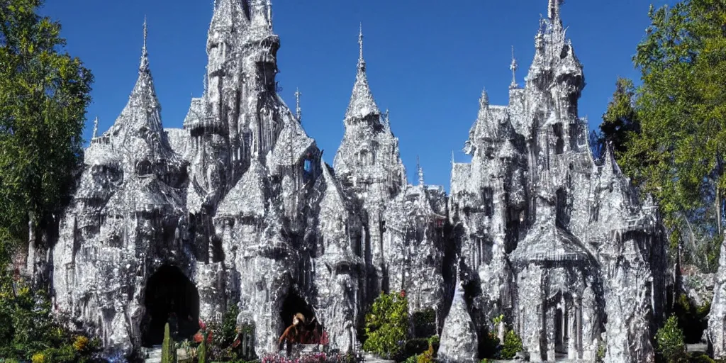 Image similar to jeweled enchanted crystal castle.