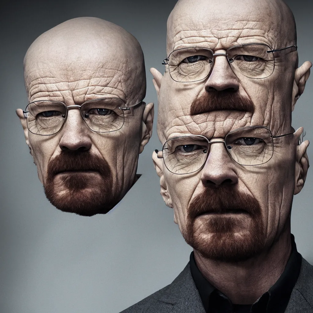 Image similar to walter white as chamber from valorant