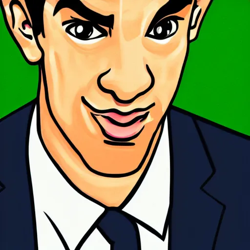 Image similar to detailed cartoon portrait of nathan fielder peeping tom, sharp high quality