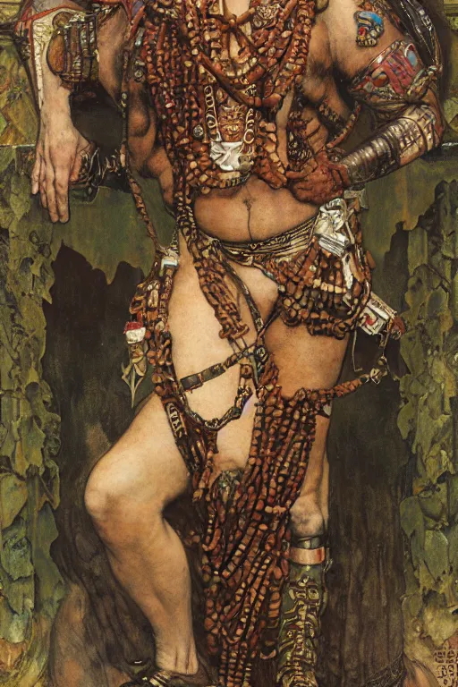 Image similar to full length portrait of bull headed monster, by lawrence alma tadema and rick berry and norman rockwell and jason fabok and everett raymond kinstler