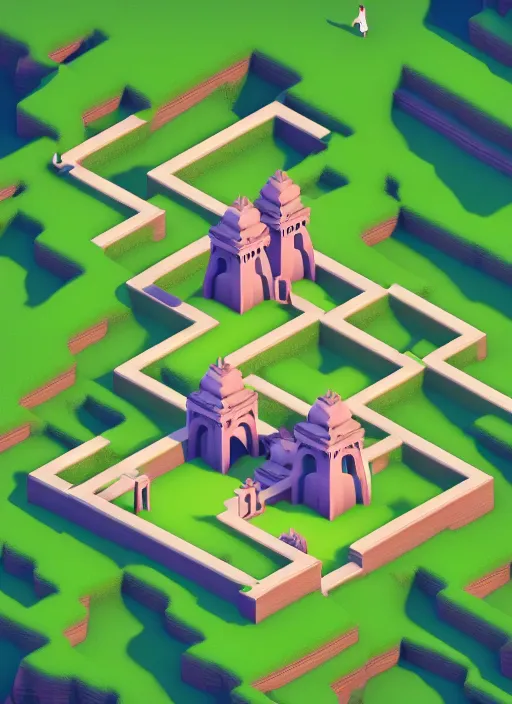 Prompt: a low poly isometric render of a kerala village in the style of monument valley, intricate, elegant, smooth shading, soft lighting, illustration, simple, solid shapes, by magali villeneuve, artgerm, jeremy lipkin and michael garmash, rob rey and kentaro miura style, octane render, shadow of the tomb rider