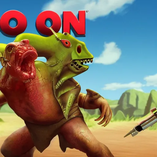 Prompt: gorn video game