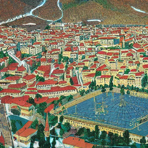 Prompt: plovdiv 2 0 0 0 years ago