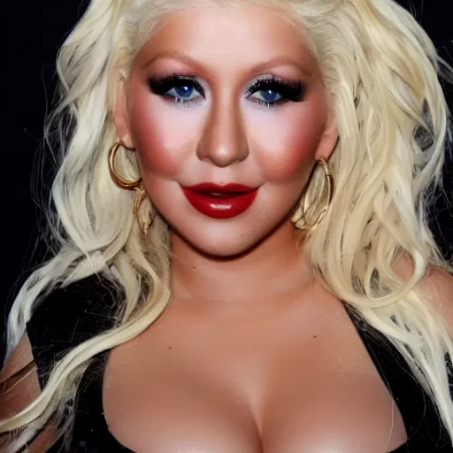 Prompt: a far shot photo of christina aguilera, 8k, DSLR, highly detailed skin, highly detailed hands