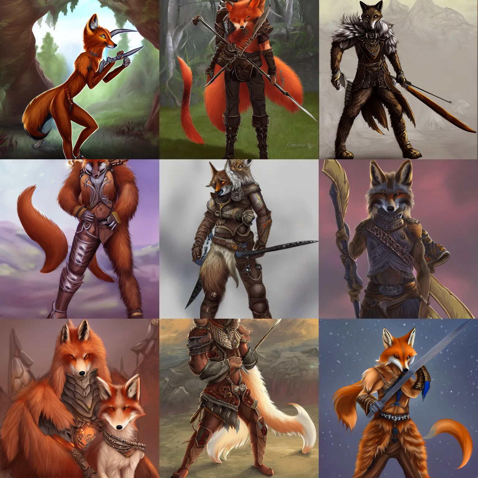 Prompt: award-winning extremely detailed FurAffinity fantasy art of a handsome cute male warrior fox with a long tail, 4k, drawn by Goldenwolf and Dark Natasha, trending on FurAffinity