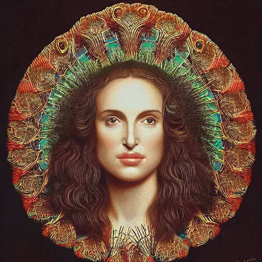 Image similar to portrait of natalie portman by ernst haeckel