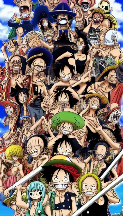 Prompt: the end of the world, from one piece