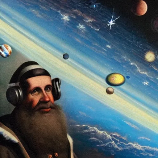 Prompt: darwin in space