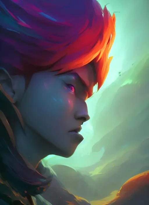 Prompt: subsurface scattering, white, storm king, league of legends wild rift hero champions arcane magic digital painting bioluminance alena aenami, vibrant colors, octane render, jesper ejsing, james jean, justin gerard, cgsociety, makoto shinkai, highly detailed, rim light, art, cinematic lighting, very coherent, hyper realism, 8 k