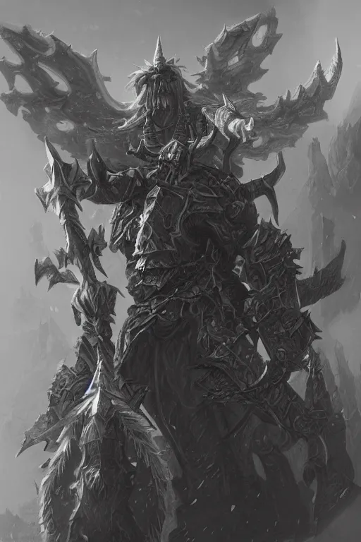 Prompt: pencil drawing of a character concept art, d & d, world of warcraft, highly detailed, epic composition, made by pen tecula, greg rutkowski