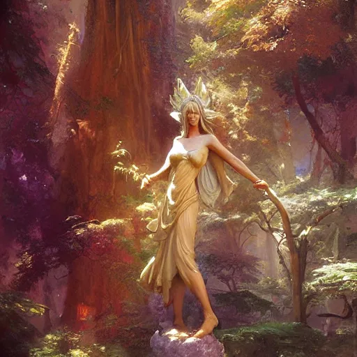 Prompt: tree goddess, epic, fantasy, incricate details, craig mullins