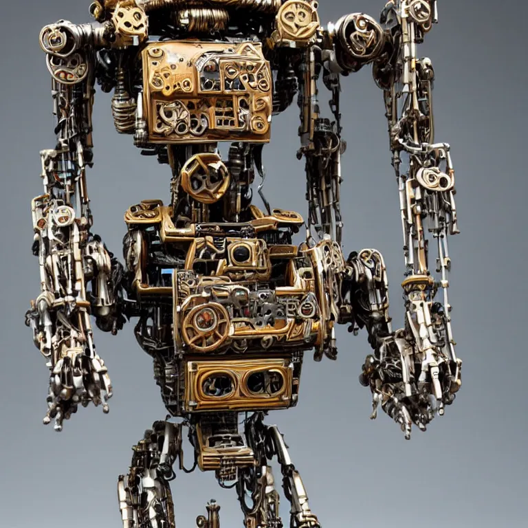 Image similar to nft - collectible of superrare : an intricate and extremely detailed sculpture of a robot