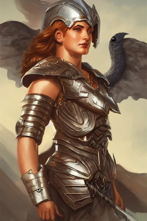 Image similar to amazon valkyrie athena, d & d, fantasy, portrait, highly detailed, headshot, digital painting, trending on artstation, concept art, sharp focus, illustration, art by artgerm and greg rutkowski and magali villeneuve