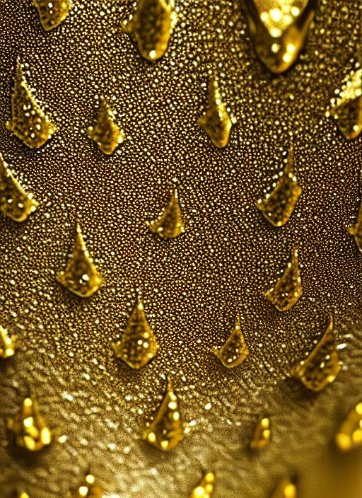 Image similar to photo of a dragon with gleaming metallic gold dragon scales for skin in the style of stefan kostic, realistic, full body shot in bikini, sharp focus, 8 k high definition, insanely detailed, intricate, elegant, art by stanley lau and artgerm, extreme bokeh foliage
