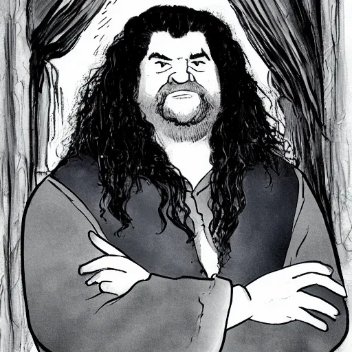 Prompt: Hagrid as the president of the United States