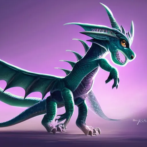 Image similar to full body digital illustration of a cute baby dragon with iridescent wings, concept art, matte background, deviantArt, artstation, artstation HQ, HD, 4k resolution