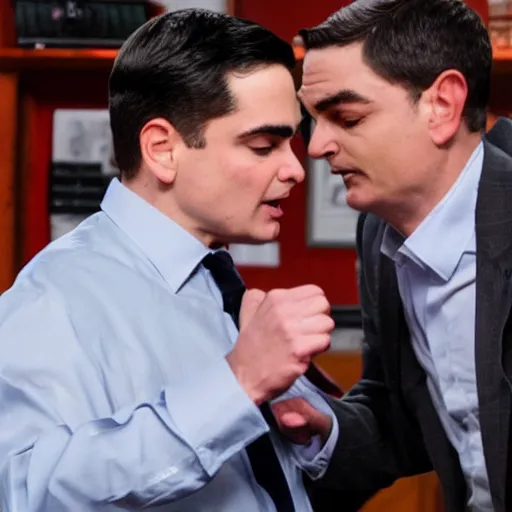 Prompt: ben shapiro fistfighting jesus