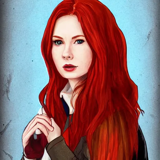 Image similar to Amy Pond as a Time Lord by Alice X. Zhang