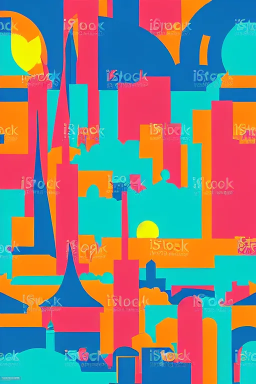 Prompt: minimalist boho style art of colorful tokio at sunrise, illustration, vector art