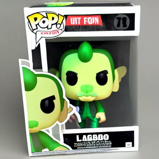 Image similar to Luigi wearing suit, as a Pop Funco Figure,