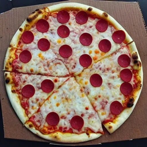 Image similar to a pizza portal to another dimension