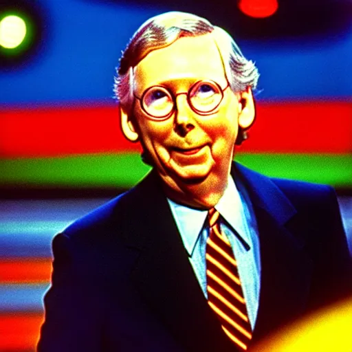 Image similar to photograph of Mitch McConnell on Double Dare (1988), sigma 85mm f/1.4, 4k, depth of field, high resolution, 4k, 8k, hd, full color