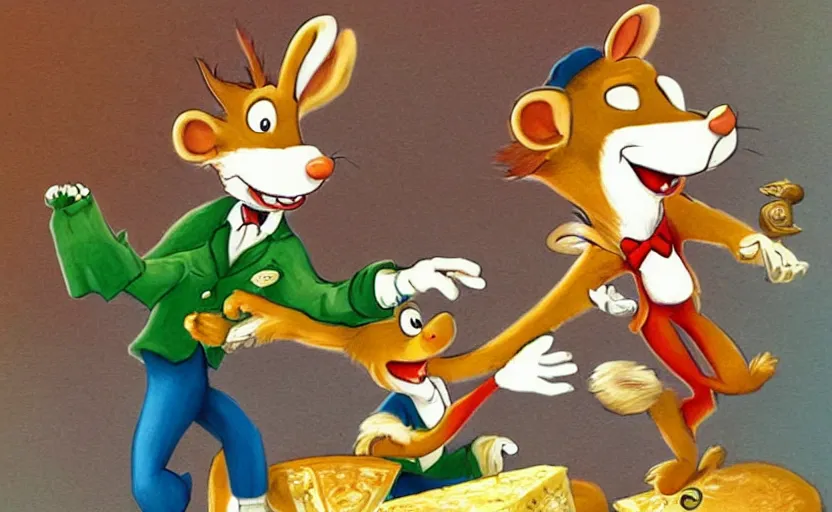 Image similar to “ geronimo stilton, on the cheese planet ”