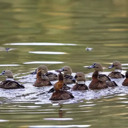 Image similar to All the ducks are swimming in the water, fal-de-ral-de-ral-do