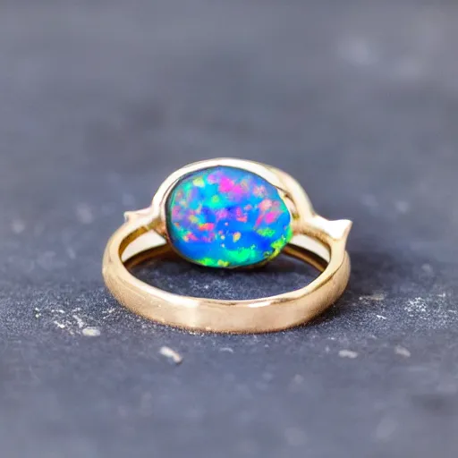 Image similar to product shot of a opal ring