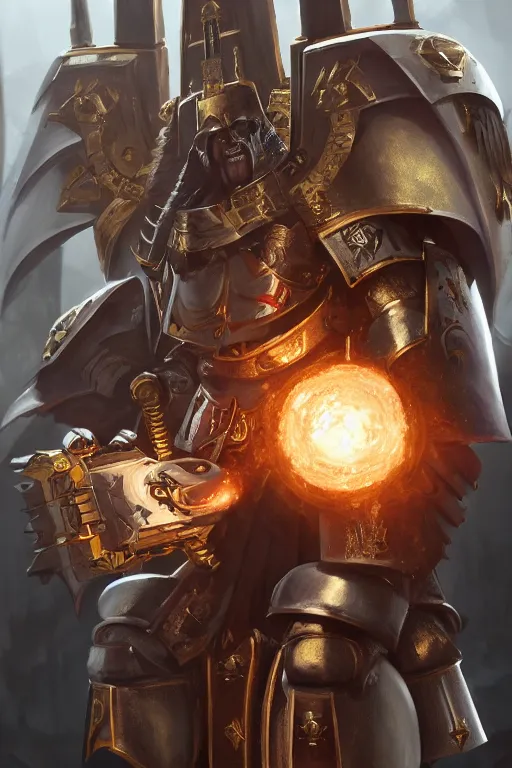 Image similar to queen portrait heros warhammer 4 0 k horus heresy fanart - the primarchs emperor by johannes helgeson animated with vfx concept artist & illustrator global illumination ray tracing hdr fanart arstation zbrush central hardmesh 8 k octane renderer comics stylized