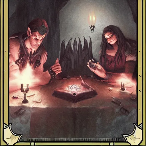 Image similar to a seance in a dark room, fantasy art, magic : the gathering