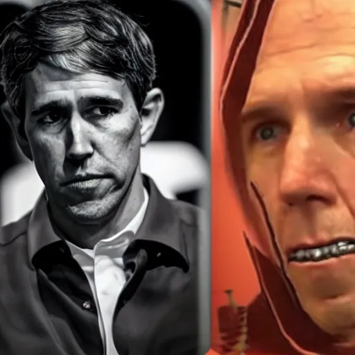 Prompt: beto o'rourke as a sith lord, star wars, horror