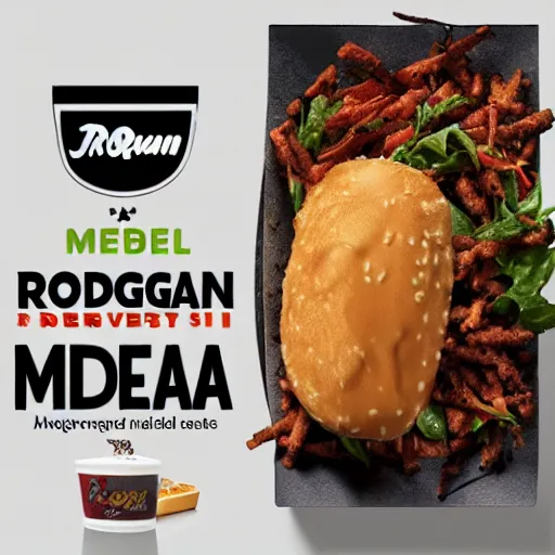 Prompt: advertisement for the new joe rogan mcdonalds meal