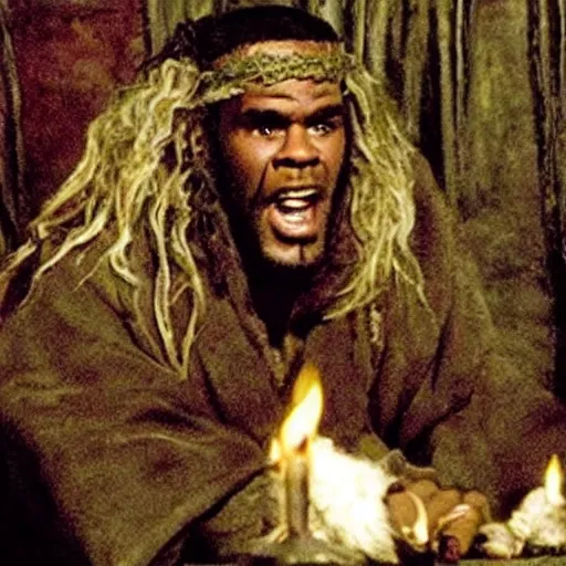Prompt: r kelly as hobbit in the lord of the rings