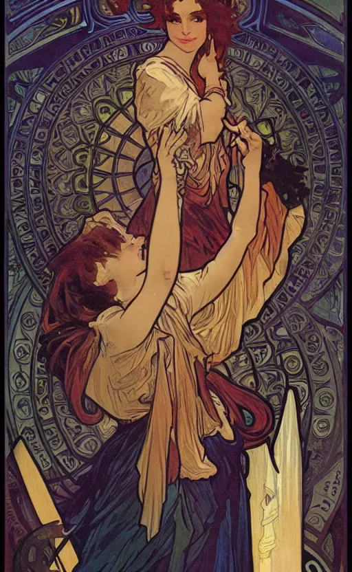 Image similar to the magician, major arcana, tarot, concept art, smooth, sharp focus, illustration, art by alphonse mucha