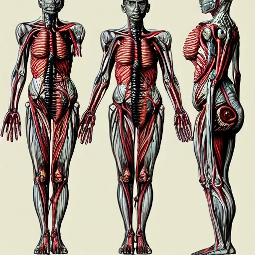 Image similar to angry woman with 6 arms anatomy diagram