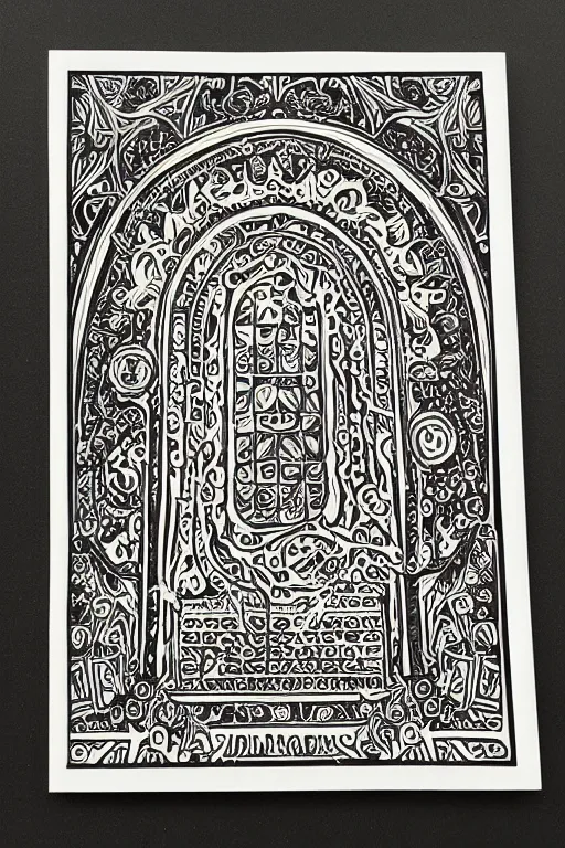 Image similar to a sticker illustration of a portal, highly detailed, elegant, intricate